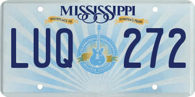 MS license plate LUQ272