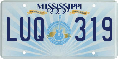 MS license plate LUQ319