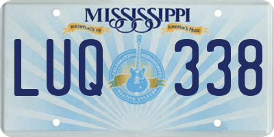 MS license plate LUQ338