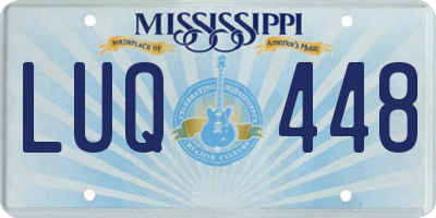 MS license plate LUQ448
