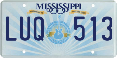 MS license plate LUQ513