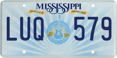 MS license plate LUQ579
