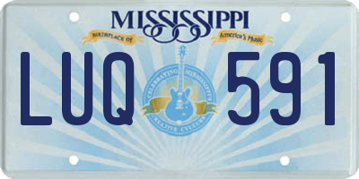 MS license plate LUQ591