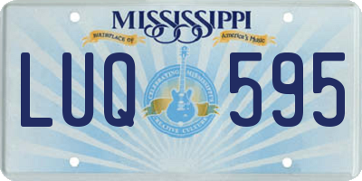 MS license plate LUQ595