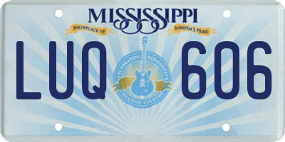 MS license plate LUQ606