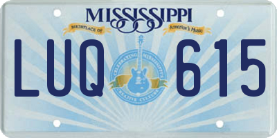 MS license plate LUQ615