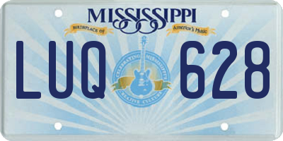 MS license plate LUQ628