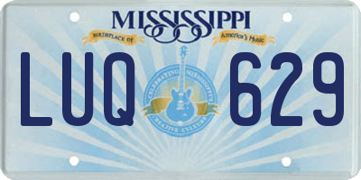 MS license plate LUQ629