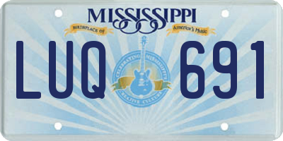 MS license plate LUQ691
