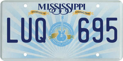 MS license plate LUQ695