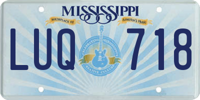 MS license plate LUQ718