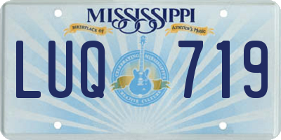 MS license plate LUQ719