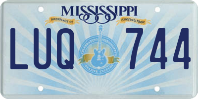 MS license plate LUQ744