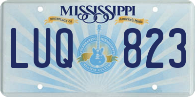 MS license plate LUQ823