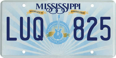 MS license plate LUQ825