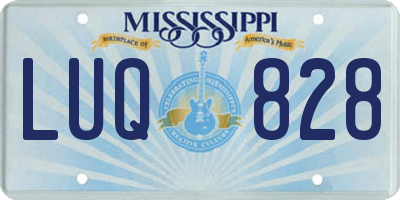 MS license plate LUQ828