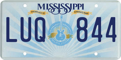 MS license plate LUQ844
