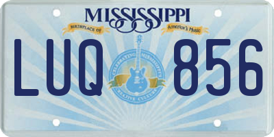 MS license plate LUQ856