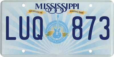 MS license plate LUQ873