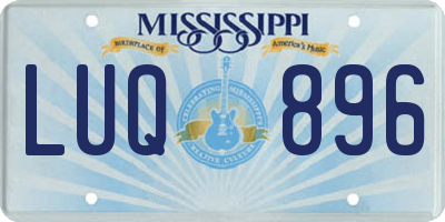 MS license plate LUQ896