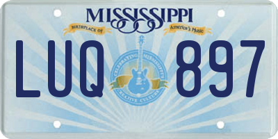 MS license plate LUQ897