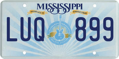 MS license plate LUQ899