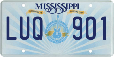 MS license plate LUQ901