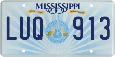 MS license plate LUQ913