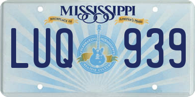 MS license plate LUQ939