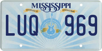 MS license plate LUQ969