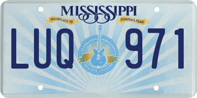 MS license plate LUQ971