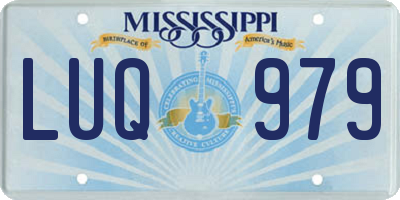 MS license plate LUQ979