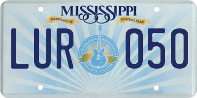 MS license plate LUR050
