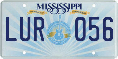 MS license plate LUR056