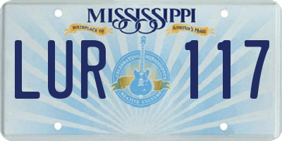 MS license plate LUR117
