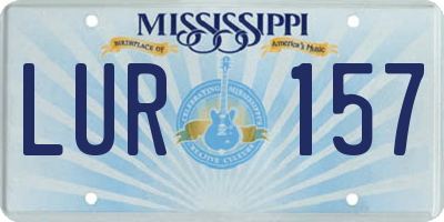 MS license plate LUR157