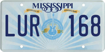 MS license plate LUR168