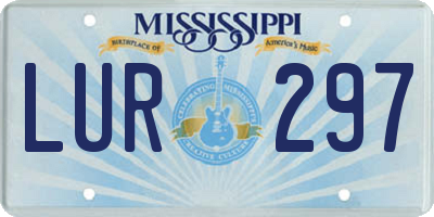 MS license plate LUR297