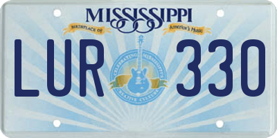 MS license plate LUR330