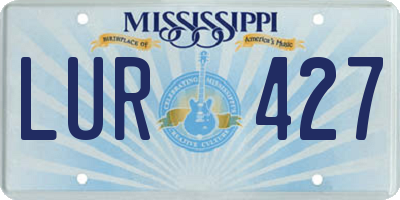 MS license plate LUR427