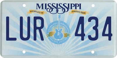 MS license plate LUR434