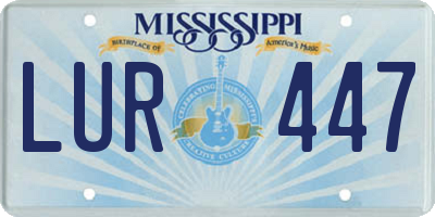 MS license plate LUR447