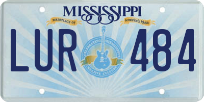 MS license plate LUR484