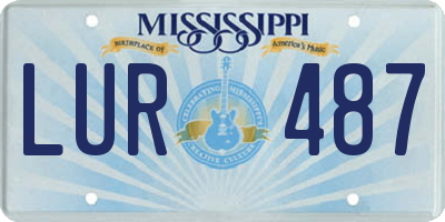 MS license plate LUR487