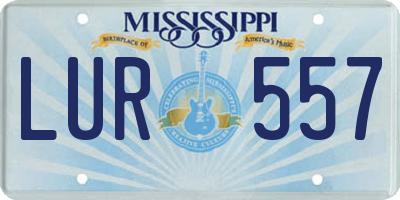 MS license plate LUR557