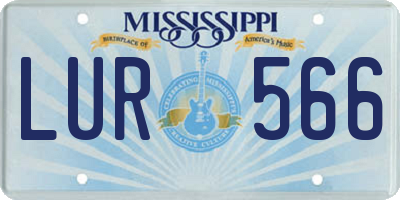MS license plate LUR566