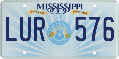 MS license plate LUR576