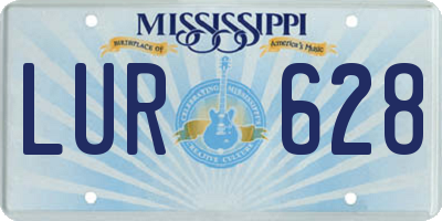 MS license plate LUR628