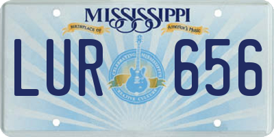 MS license plate LUR656