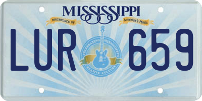 MS license plate LUR659